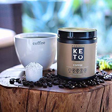 Perfect Keto Exogenous Ketones: Base BHB Salts Supplement (Coffee) 191g