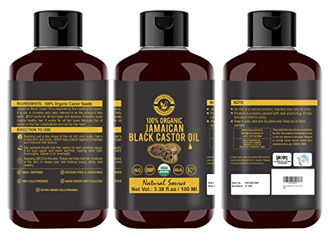 Holy Natural Jamaican Black Castor Oil 100% Organic USDA Certified (1 Count)