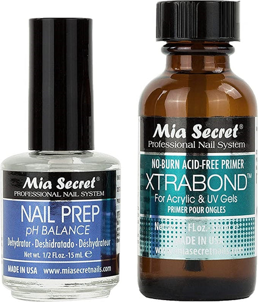 Mia Secret Nail System Natural Nail Prep Dehydrate 15 ml and Acid - 30ml Set