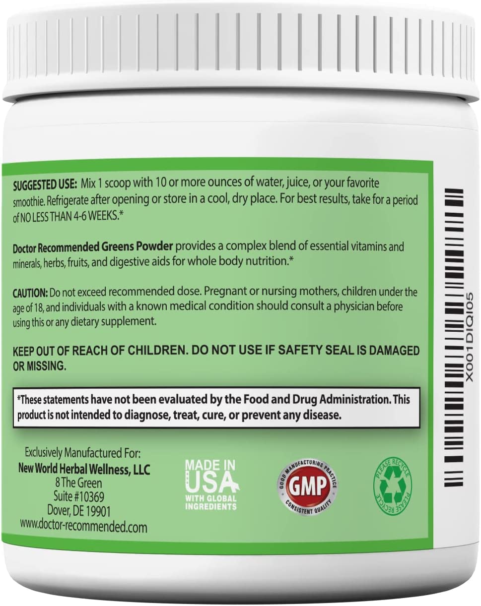 Whole Food Nutritional Supplement, Probiotics and Digestive Enzymes Natural Berry Greens Powder 240g