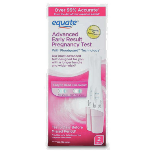 Equate Advanced Early Result Pregnancy Test with Floodguard 2 Tests