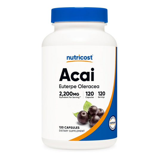 Nutricost Acai Euterpe Oleracea 2200mg Supplement 120 Capsules