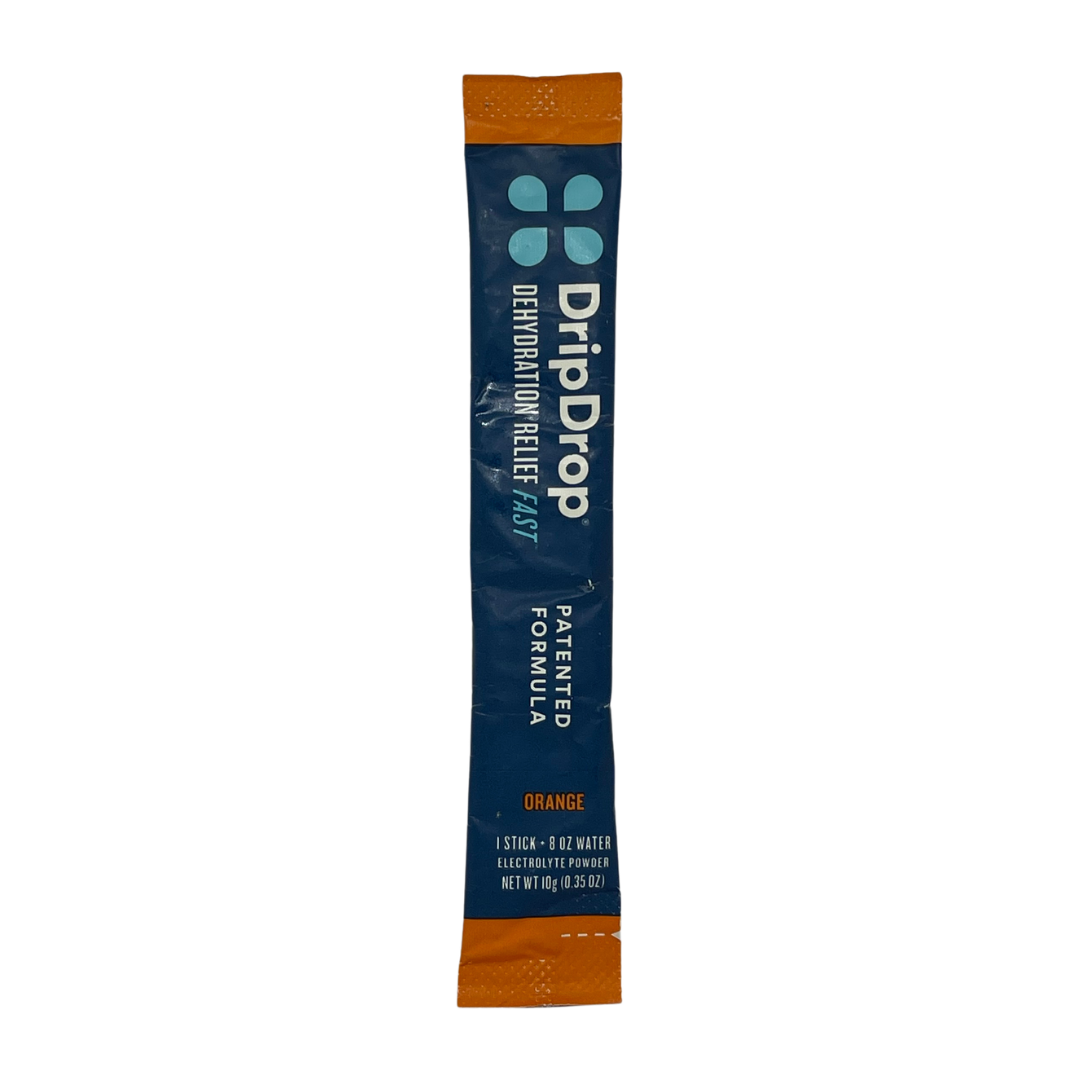 DripDrop Dehydration Relief Fast Electrolyte Powder, 10 g / 0.35 oz (1 Stick)