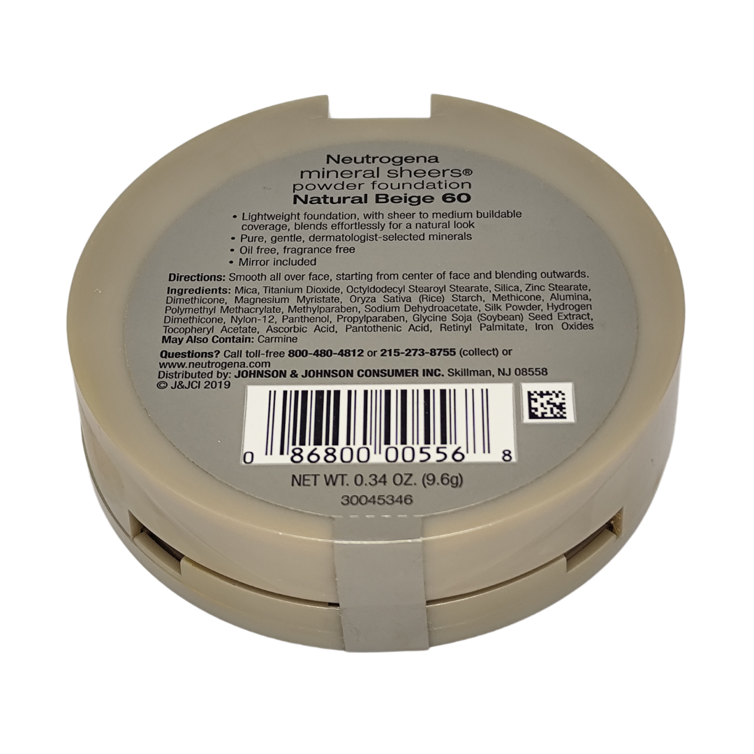 Authentic Damaged Neutrogena Mineral Sheer Foundation