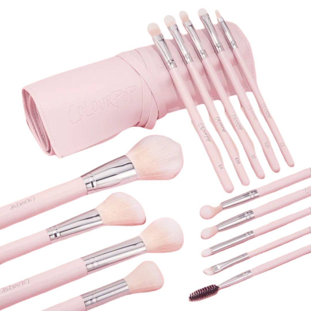 Colourpop Smoke 'N Roses Brush Roll Face and Eye Brush Set