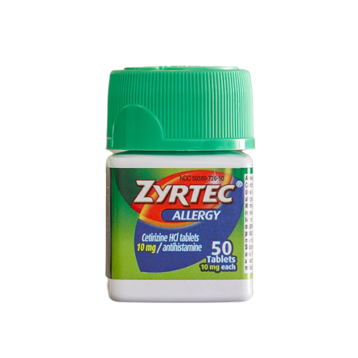 Zyrtec 24 Hours Allergy Relief Tablets, 10mg, 50 Counts