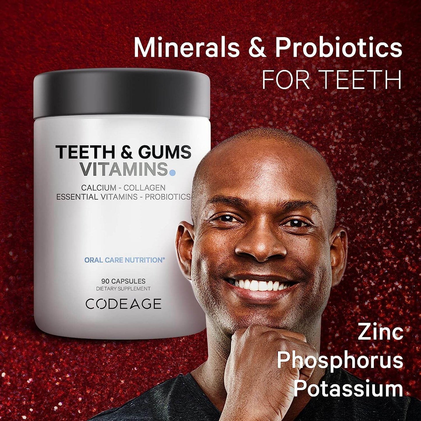 CodeAge Teeth & Gums Vitamins Oral Care Nutrition (90 Capsules)