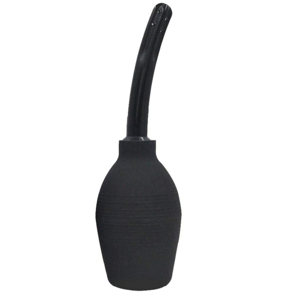 Douche And Enema Flush Bulb Flex Tip Cleaning Bulb Portable Insert Vaginal Douche Medical-Grade Deluxe Home Enema for Anal or Vaginal Douching Aids in Hygiene 10oz (Black)