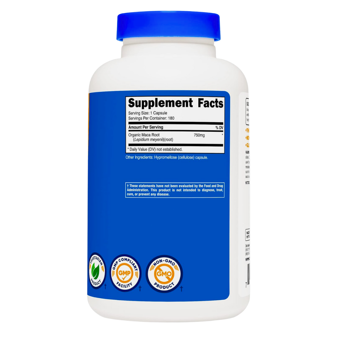 Nutricost Maca Root 750mg Supplement 180 Capsules