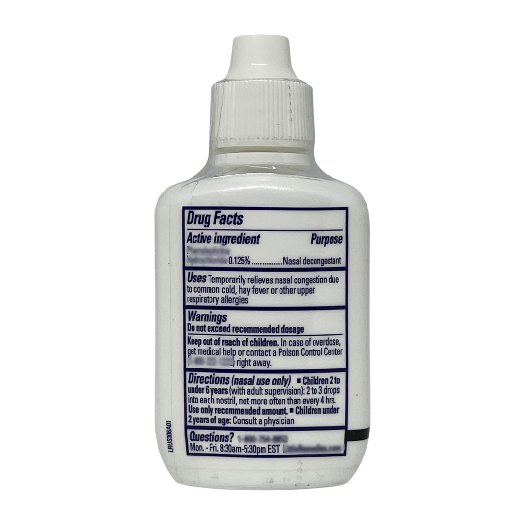 Little Remedies Decongestant Nose Drops Ages 2-6, 0.5 oz / 15 ml