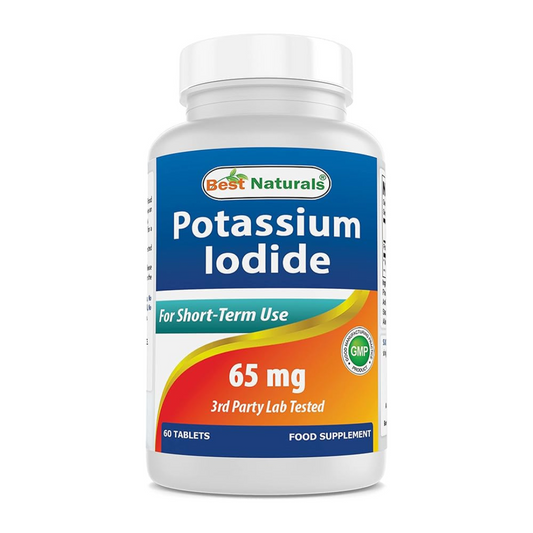 Best Naturals Potassium Iodide Short-Term Use Dietary Supplement 65mg, 60 Tablets
