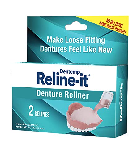 Dentemp Reline-It Denture Reliner, 2 Counts