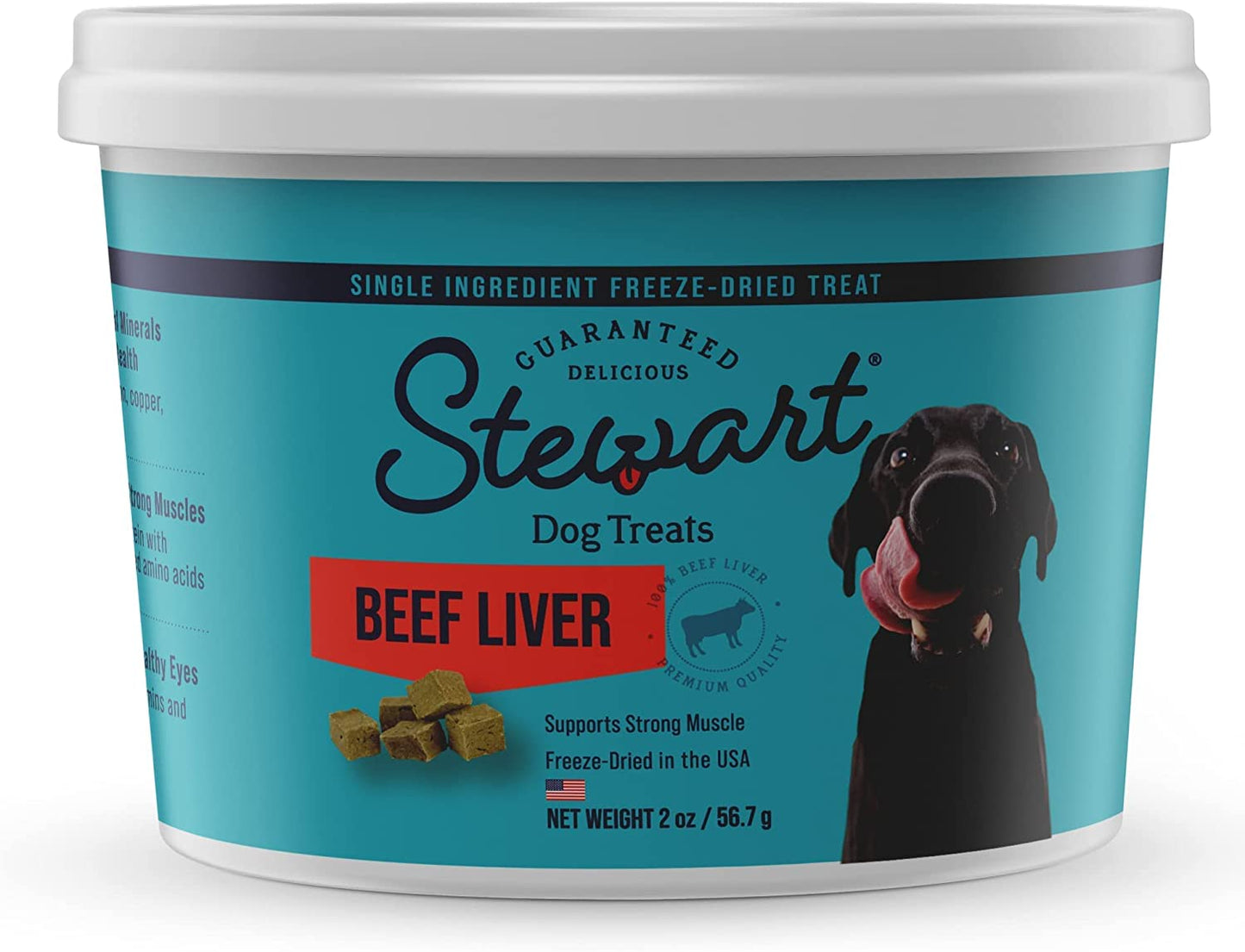 Stewart Freeze Dried Dog Treats, Beef Liver, Healthy, Liver Treats for Dogs, 2 Ounces PACKAGING MAY VARY