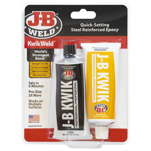 JB Weld KwikWeld Quick-Setting Steel Reinforced Epoxy Professional Size, 5 oz. / 141.8g (8271)