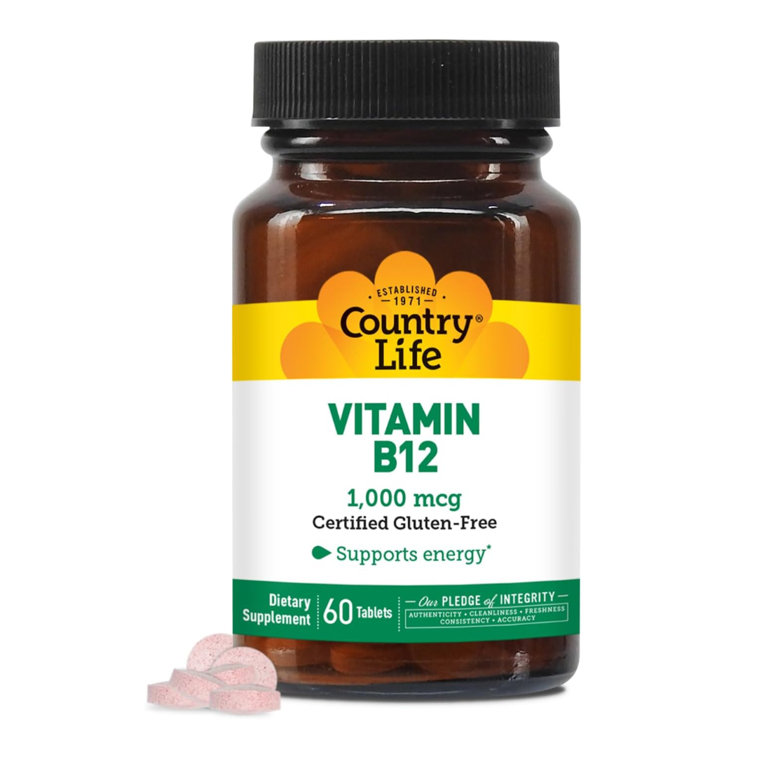 Country Life Vitamin B12 1000mcg 60 Tablets