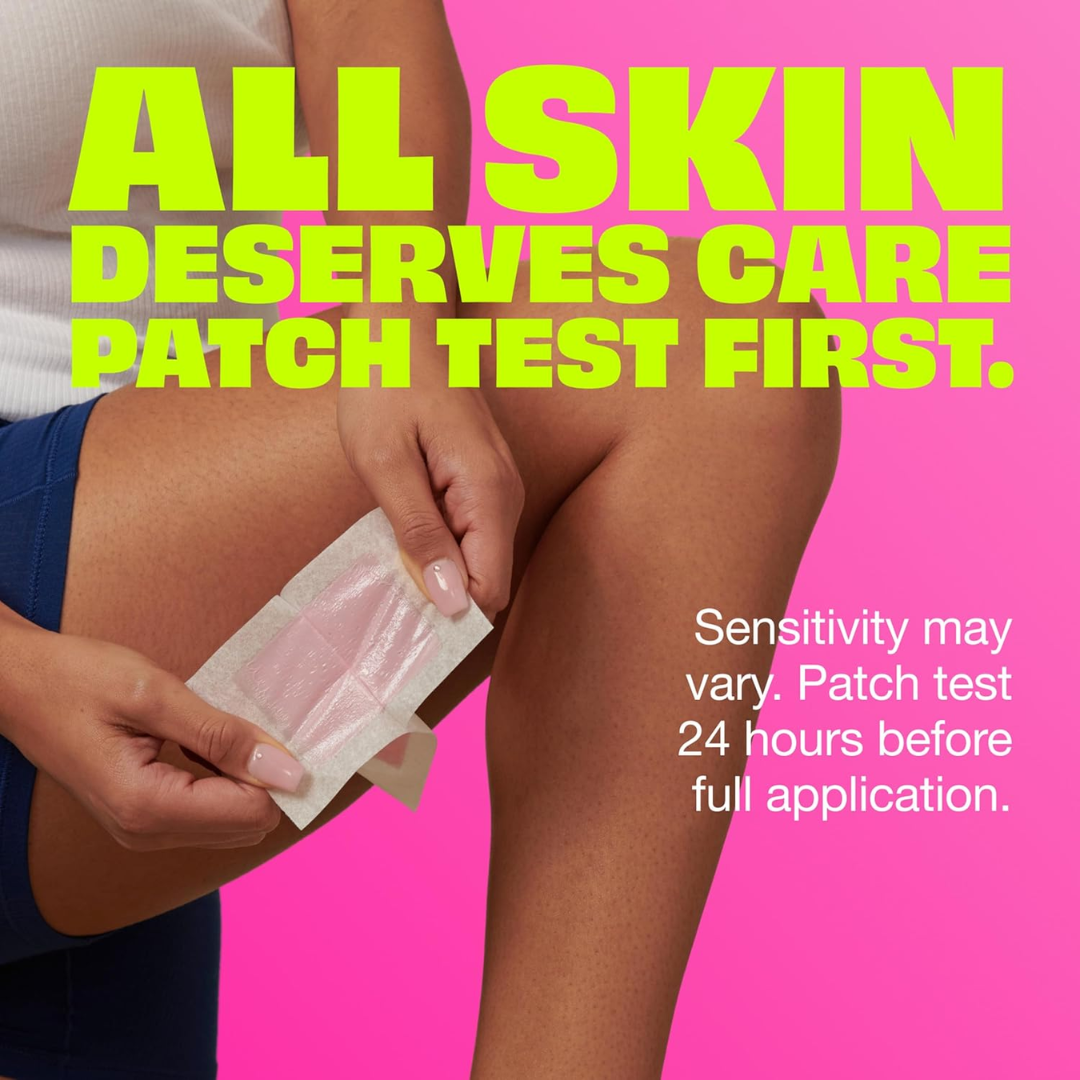 Nair Wax Ready Strips for Legs & Body, 40 Wax Strips + 6 Non-Flushable Wipes