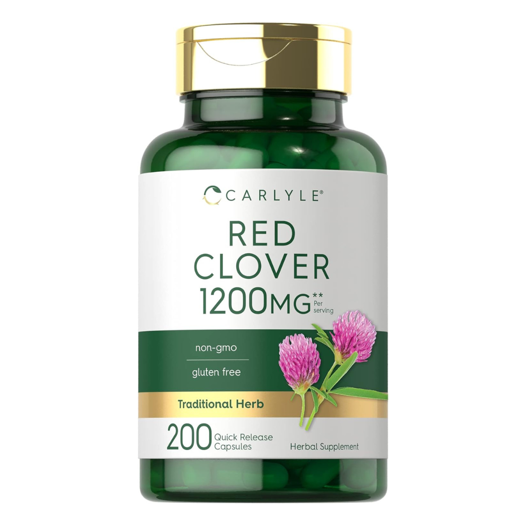 Carlyle Red Clover 1200mg Herbal Supplement 200 Capsules