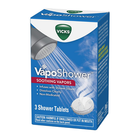 Vicks VapoShower (3 Shower Tablets) Shower Bomb, Aromatherapy Vapors, Eucaplytus & Menthol, Soothing