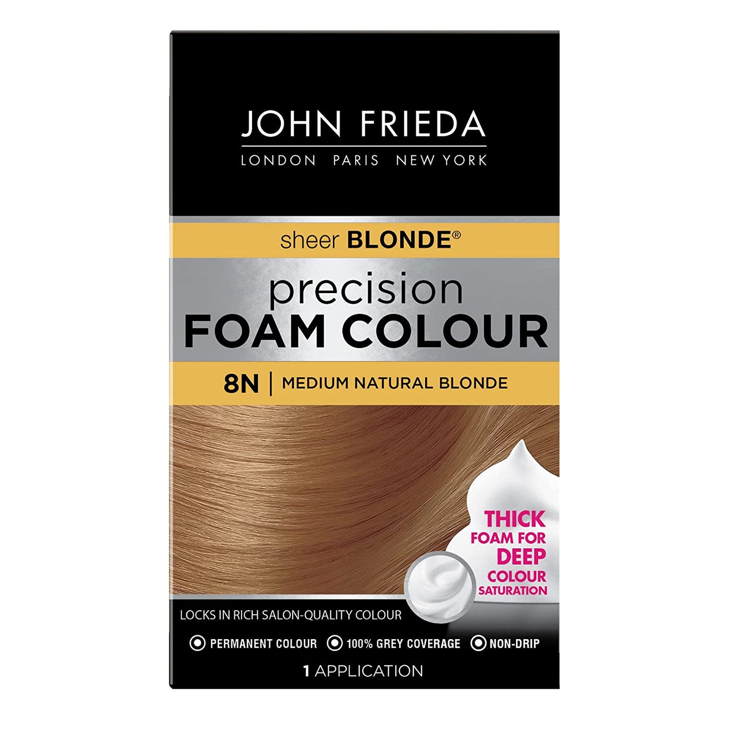 John Frieda London Paris New York Precision Foam Color 1 Application