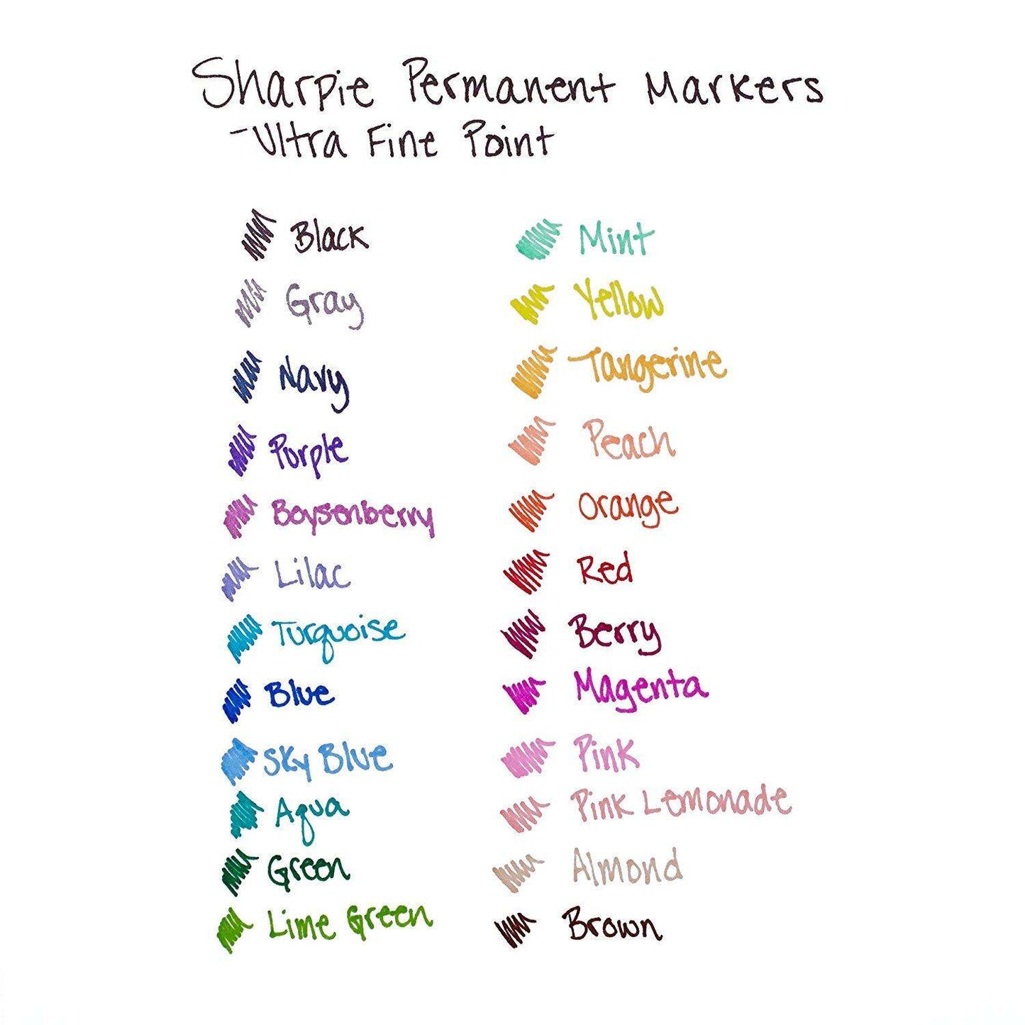 Sharpie 75847 Permanent Markers, Ultra Fine Point, Assorted Colors (24-Count)