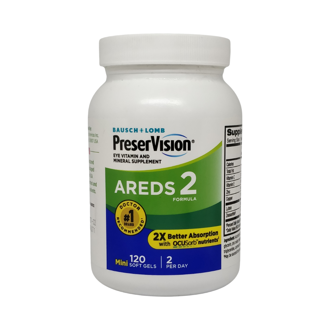Bausch + Lomb PreserVision AREDS 2, 120 Mini Soft Gels