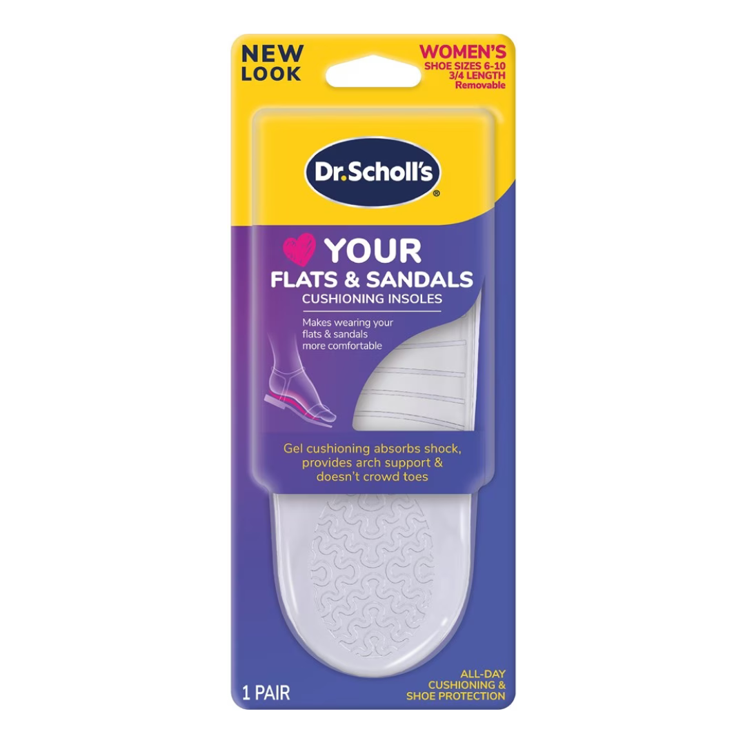 Dr. Scholls Stylish Step Flats Insoles For Flats & Sandals Womens Size 6-10 / 1 pair