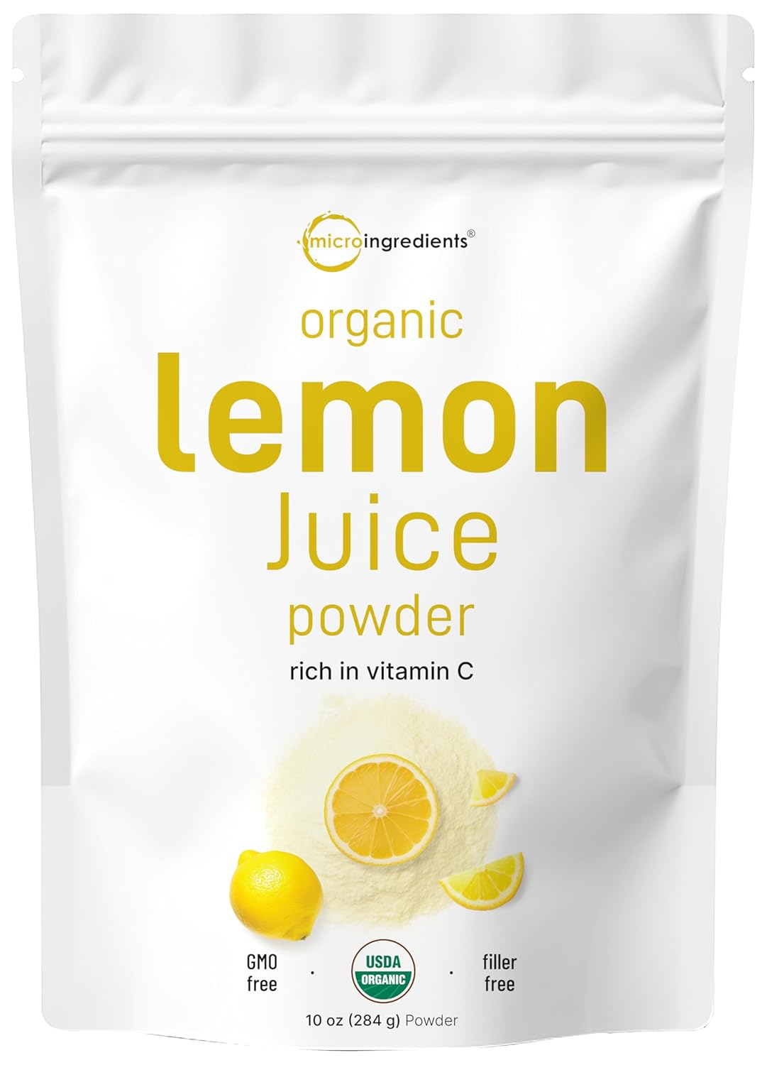 Microingredients Organic Lemon Juice Powder, 284 g / 10 oz.