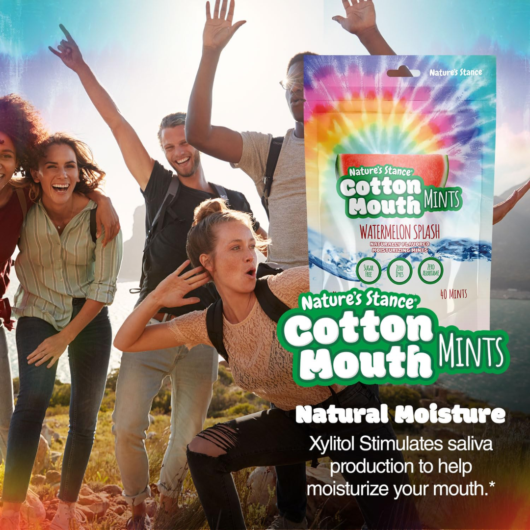 Nature's Stance Cotton Mouth Mints Watermelon Splash Flavored, 40 Count