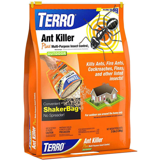 TERRO 3 lb Ant Killer Plus – Also Kills Cockroaches, Fleas, and other listed insects