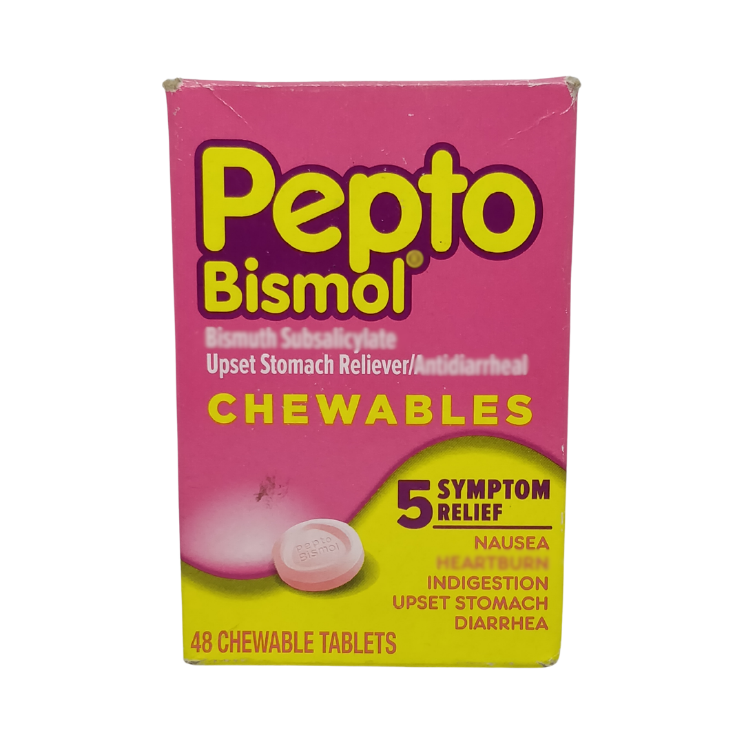 Pepto Bismol Upset Stomach Reliever Chewables, 48 Tablets