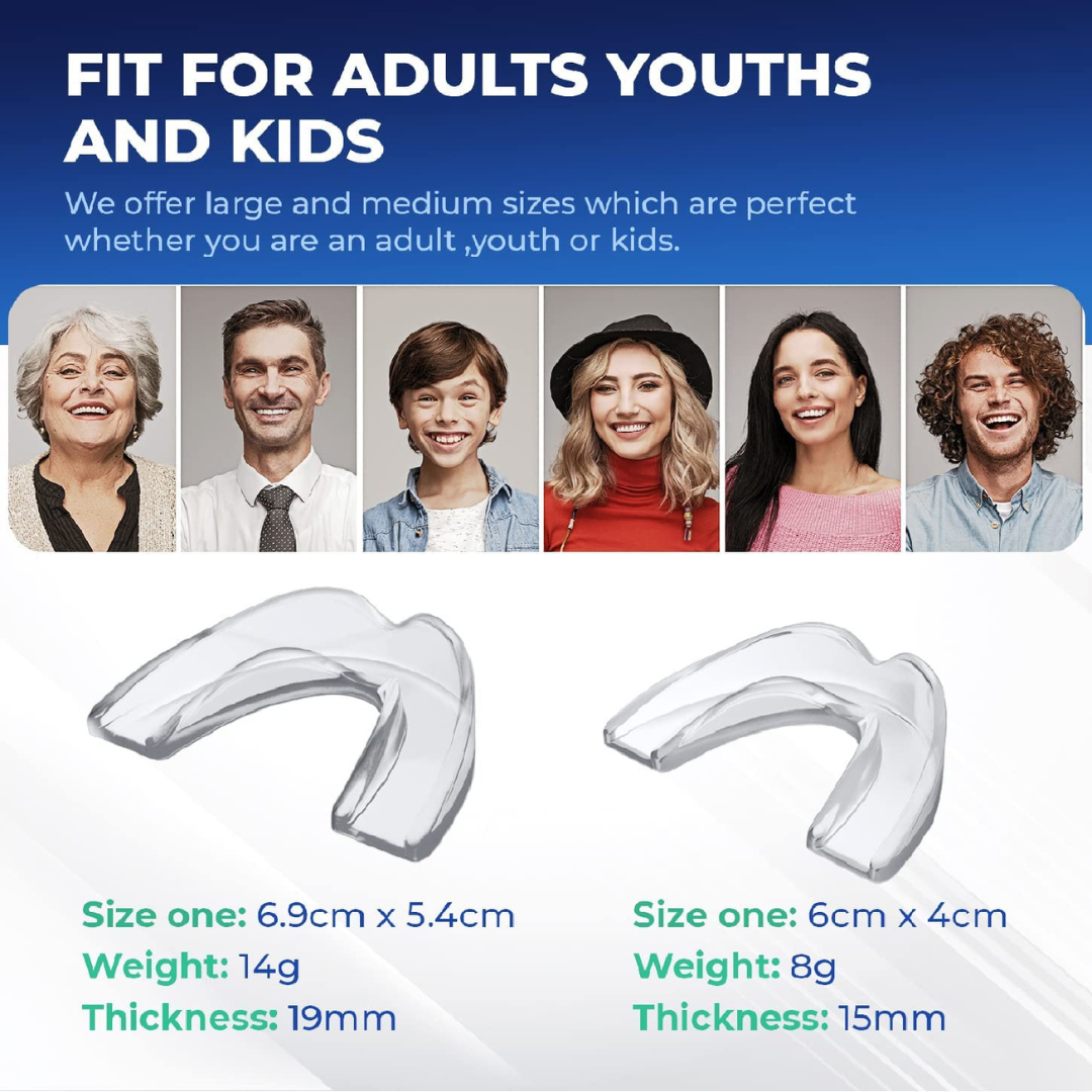 Davv Mouth Guard for Nighttime Teeth Grinding Protection 2 sizes 4 guards