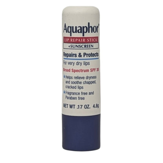 Aquaphor Lip Repair Stick + Sunscreen SPF 30, 4.8 g / 0.17 oz, 1 Piece