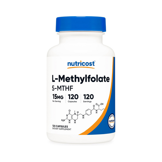 Nutricost L-Methylfolate 5-MTHF 15mg Supplement, 120 Capsules