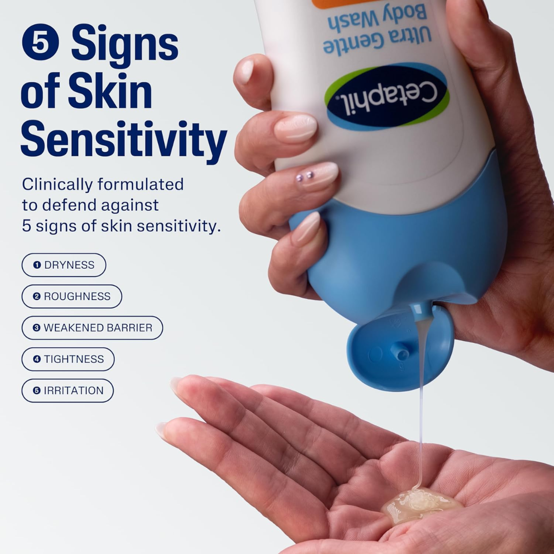 Cetaphil Ultra Gentle Body Wash Relaxing Light Scent, 16.9 oz / 500 ml