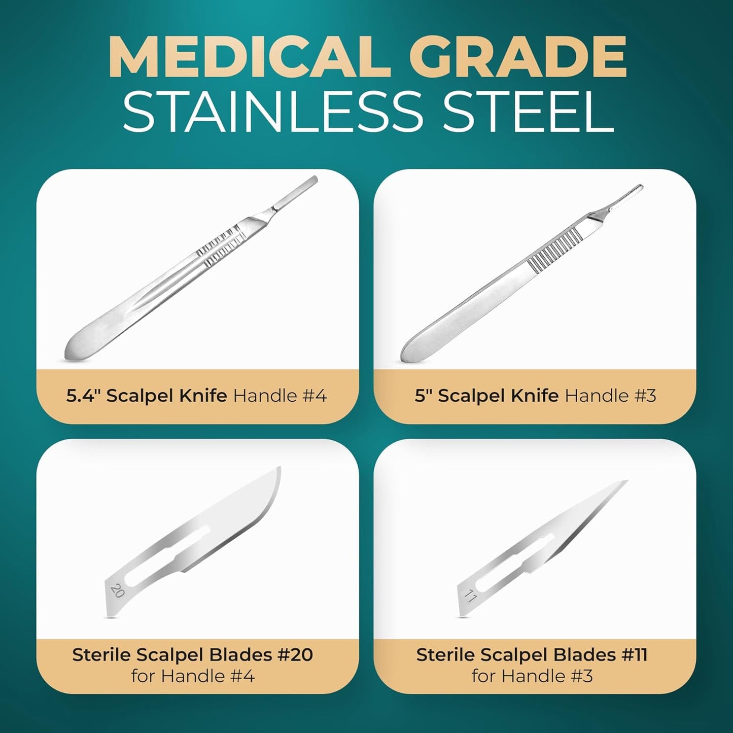 InstaSkincare Advanced Stainless Steel Dissection Kit, 38 Tools