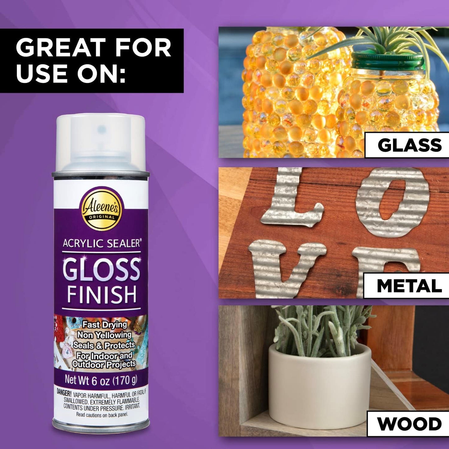 Aleene's Spray Acrylic Sealer, Gloss Finish, 170 g / 6 oz
