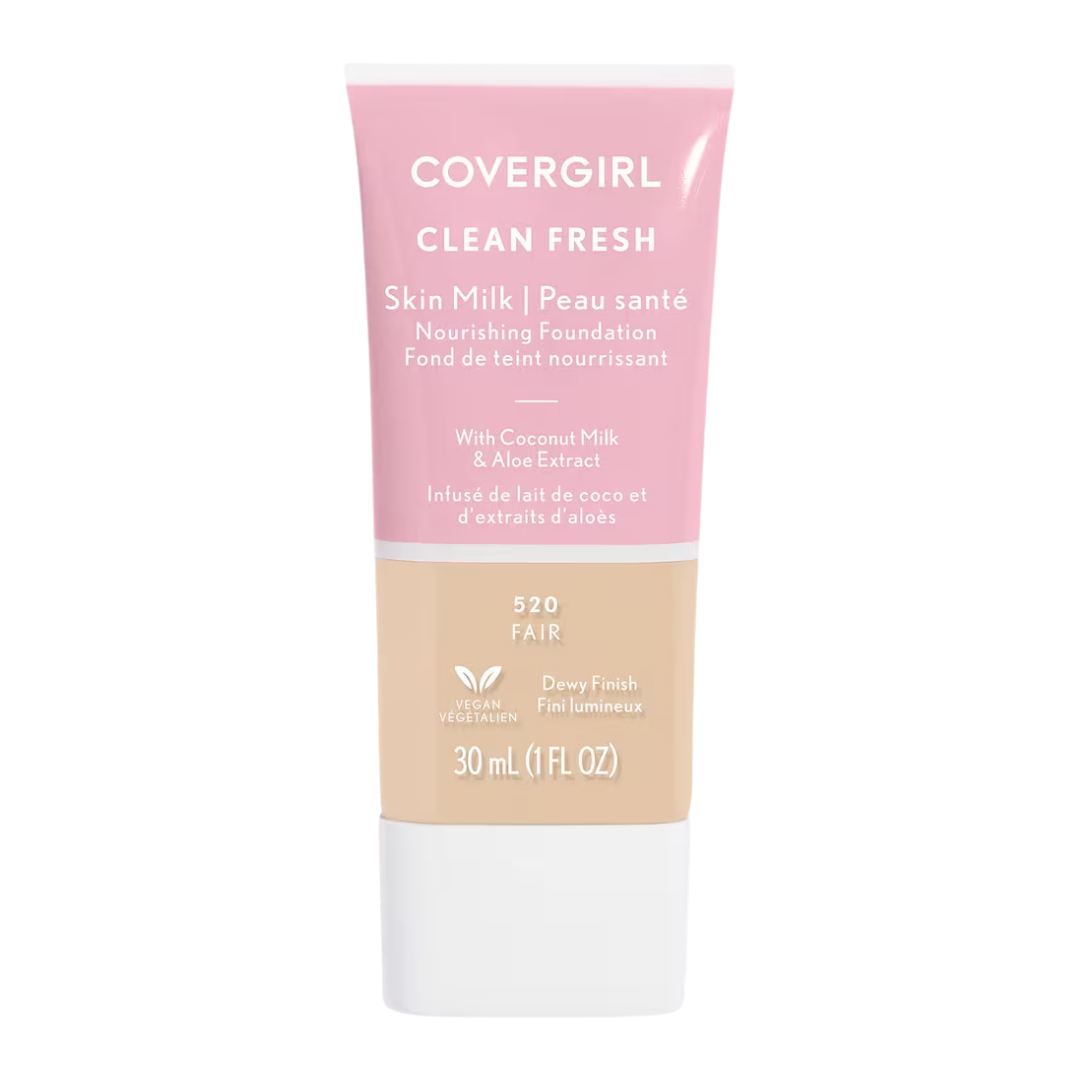 COVERGIRL Clean Fresh Skin Milk Nourshing Foundation 520 Fair, 30 ml / 1 oz