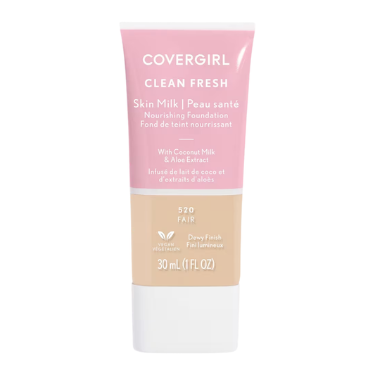 COVERGIRL Clean Fresh Skin Milk Nourshing Foundation 520 Fair, 30 ml / 1 oz