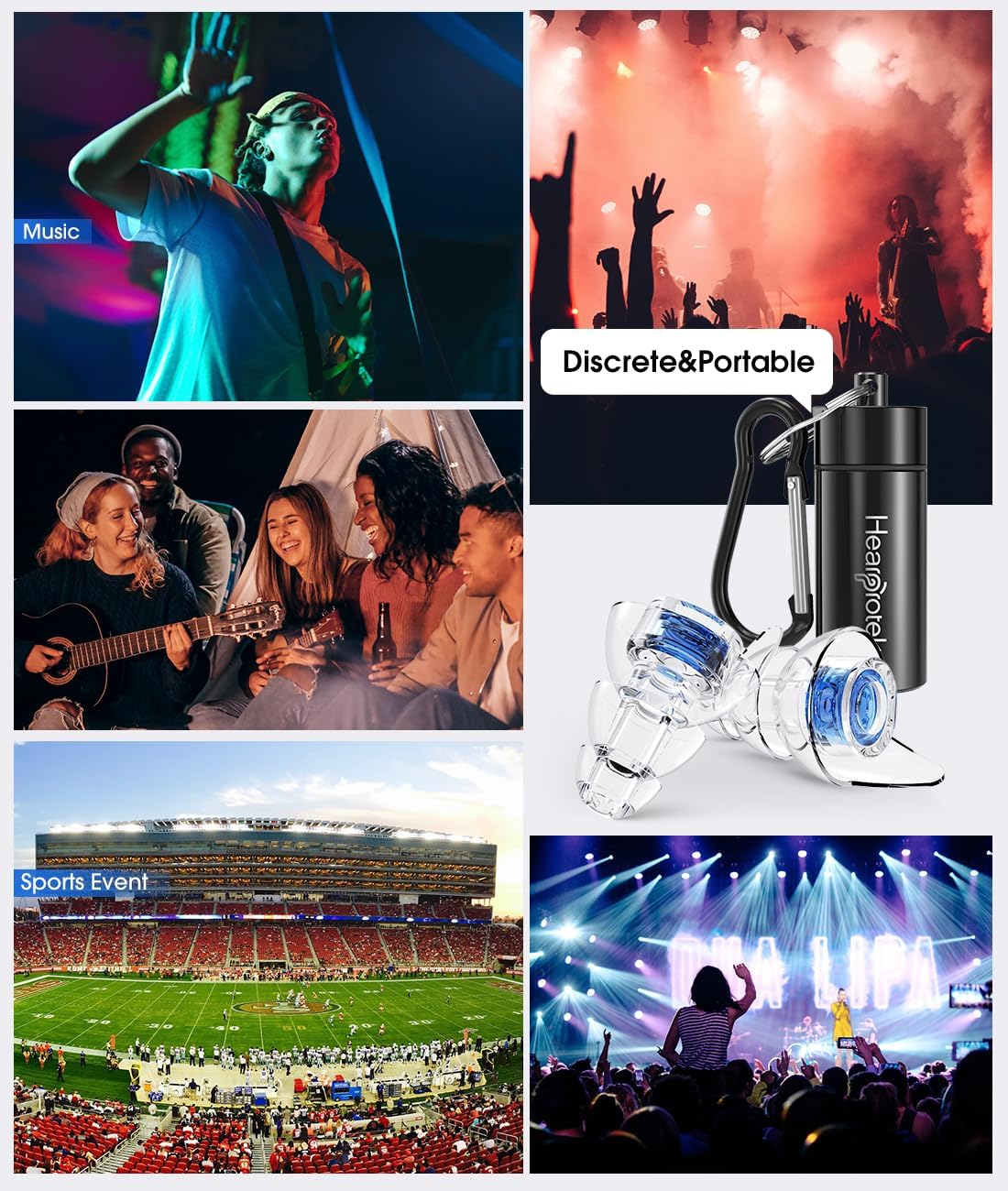 Hearprotek High Fidelity Music Earplugs 2 Pairs