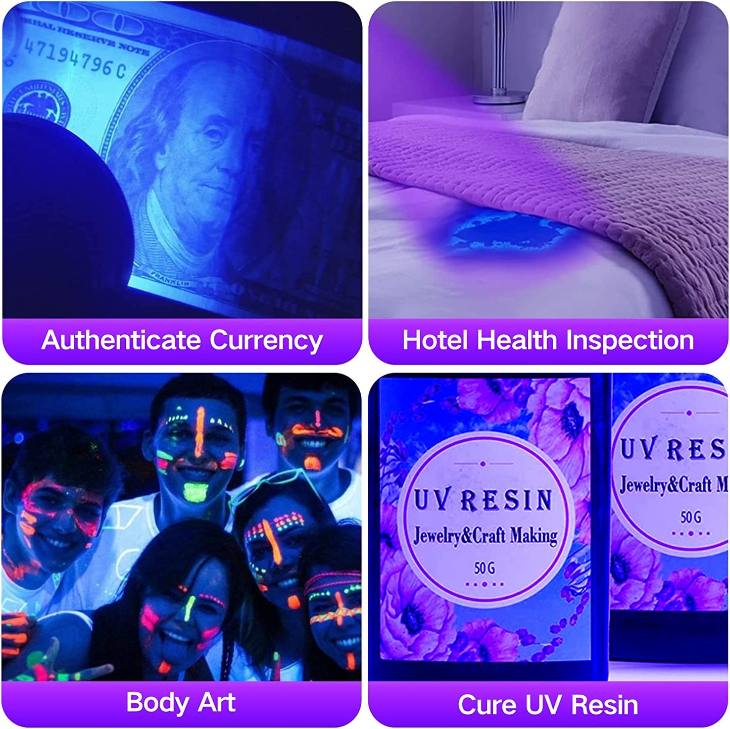 Vansky 51 LED UV Flashlight 1 Count