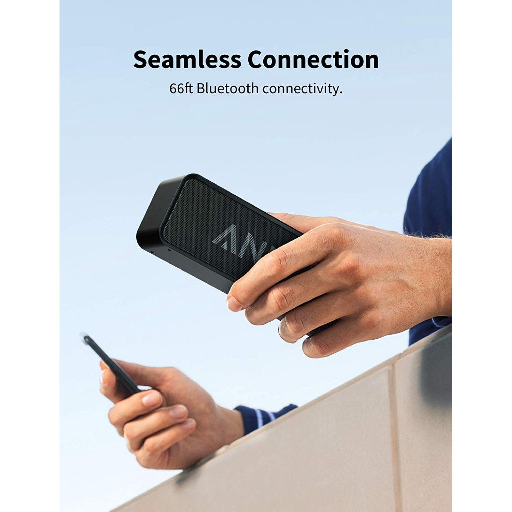 Anker Bluetooth Speaker SoundCore with Loud Stereo Sound, 24-Hour Playtime, 66 ft. Range