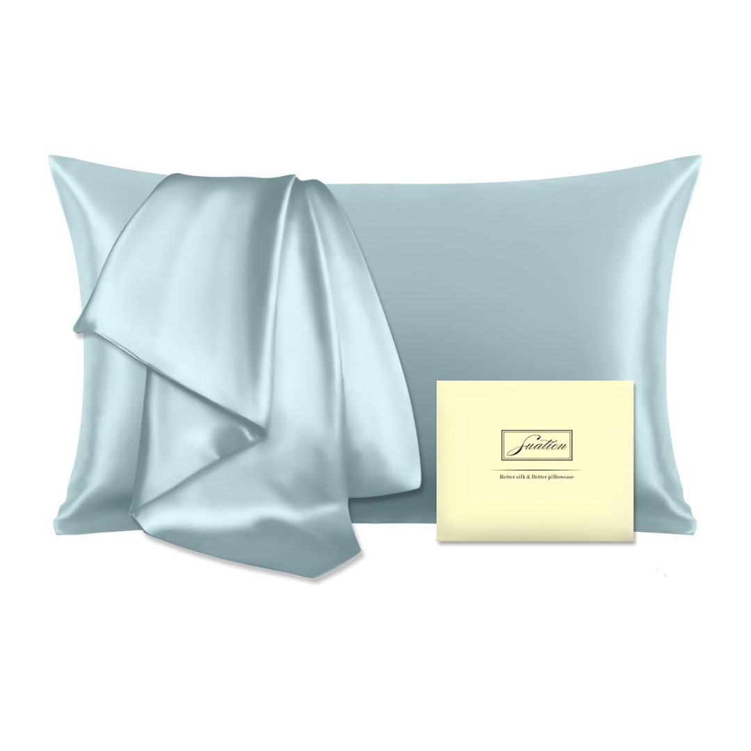 Natural Mulberry Silk Pillowcase for Hair and Skin Standard Size 20 Inch X 26 Inch