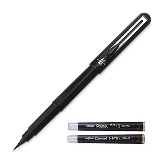 Pentel Arts Portable Pocket Brush Pen (Medium Point) 2 Refills