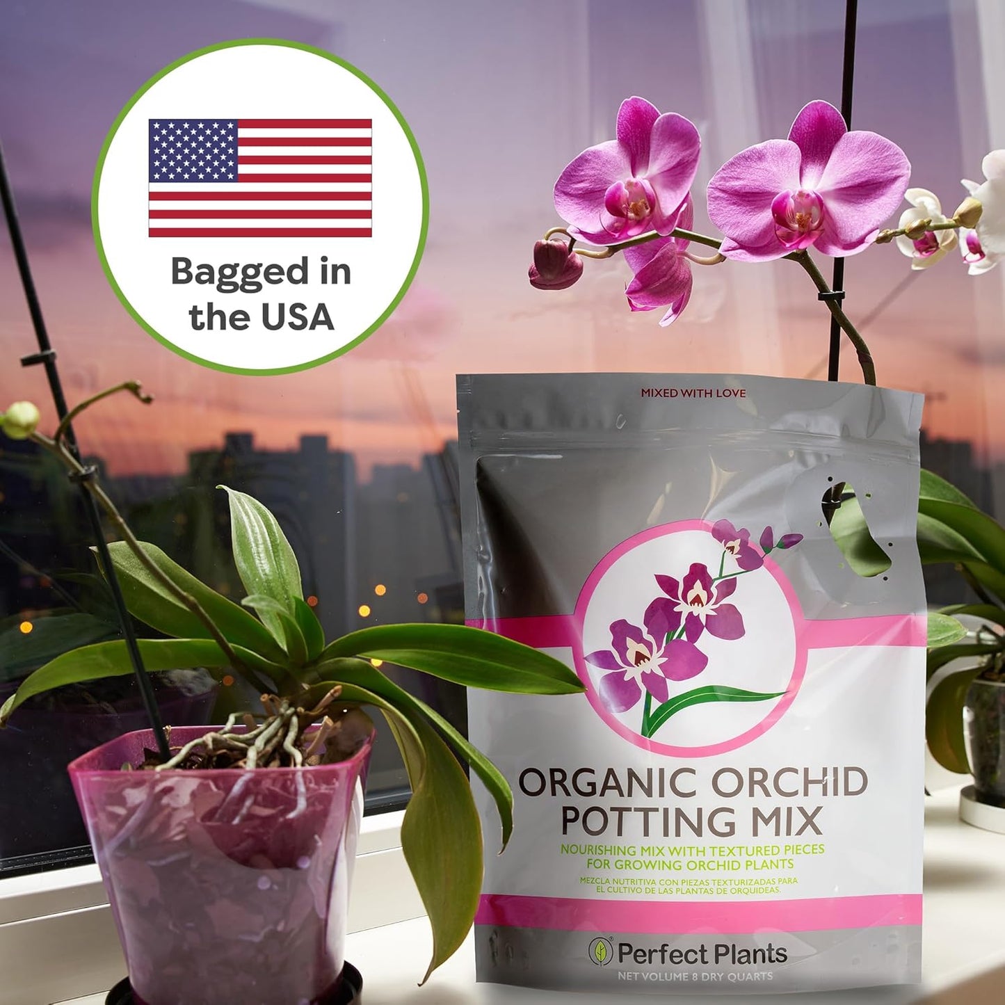 Perfect Plants Organic Orchid Potting Mix, 8 Dry Quarts Net Volume