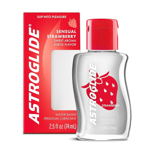 Astroglide Strawberry Sweet Aroma Subtle Flavor Water Based Lube 74ml