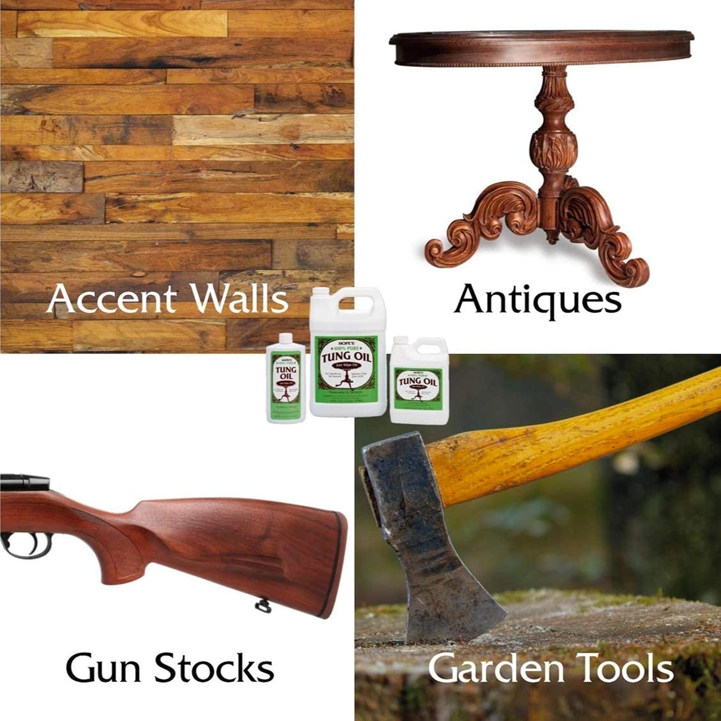 HOPE'S 100% Pure Tung Oil Just Wipe On Penetrates & Protects for All Fine Woods 473L