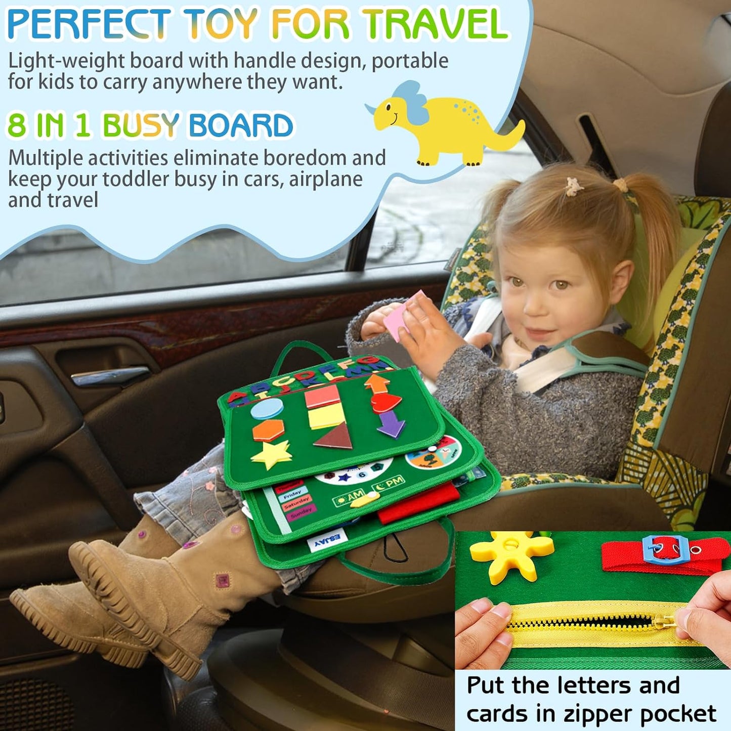 Esjay Toddler Busy Board Toy Book For Educational Learning Activities