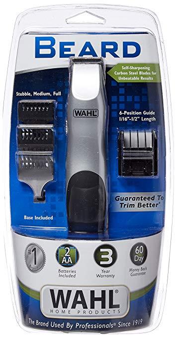 Wahl Clipper Groomsman Trimmer for Men for Beard, Mustache, Stubble, Battery Operated (Batteries included in Kit) #9906-717