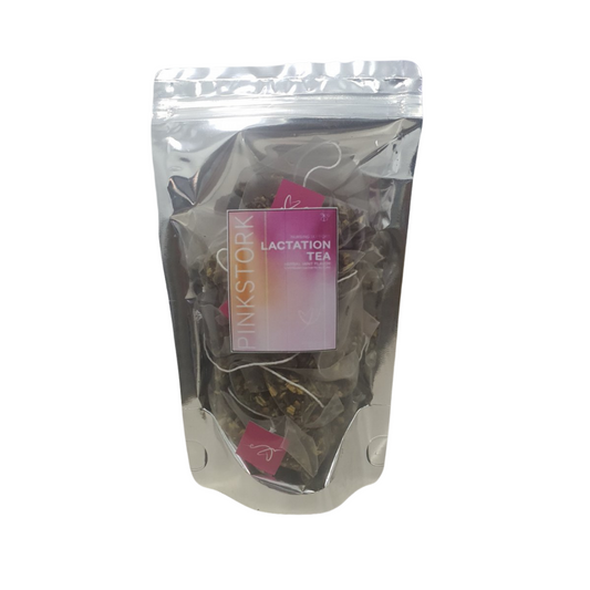 Pink Stork Lactation Nursing Support Tea, Herbal Mint Tea Flavor, 15 Sachets Makes 30 Cups