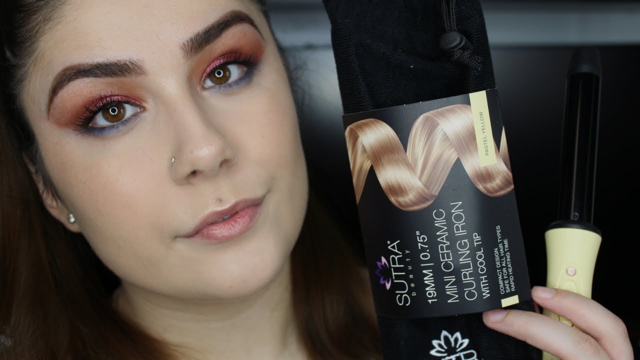 SUTRA Supreme Mini Tourmaline Ceramic Curling Iron, 3/4". 19mm, Pastel Yellow Dual Voltage